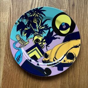 Pop Dream by Ancap Italy Dessert Plate showing a VW Beetle. Excellent Condition